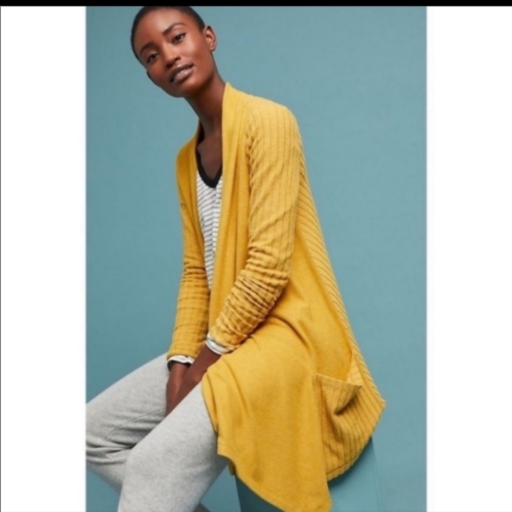 Saturday Sunday by Anthropologie Mustard yellow Cardigan